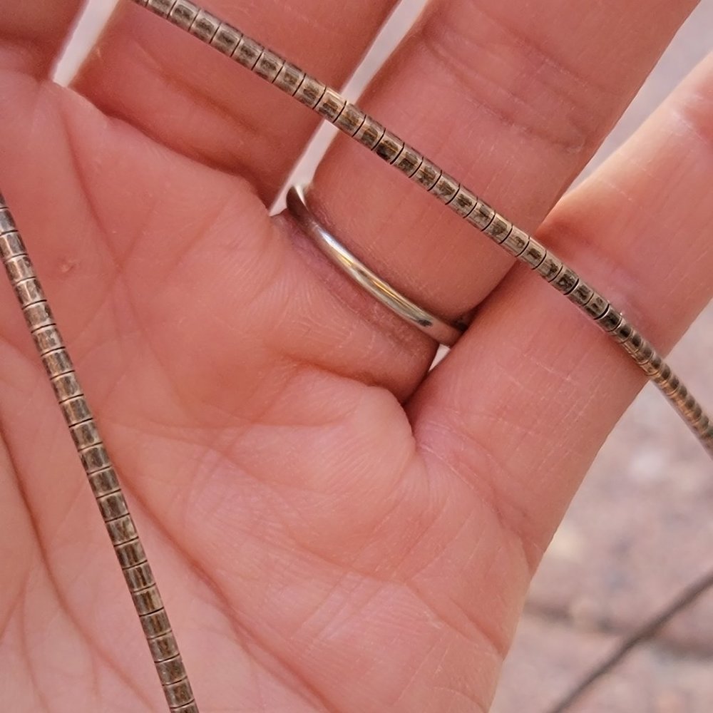 Vintage Solid 925 Sterling Silver Rounded Omega C… - image 5